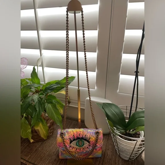 Kurt Geiger The Kensington Multicolor Sequin Evil-Eye 🧿 Embellished Shoulder Bag - Picture 11 of 11